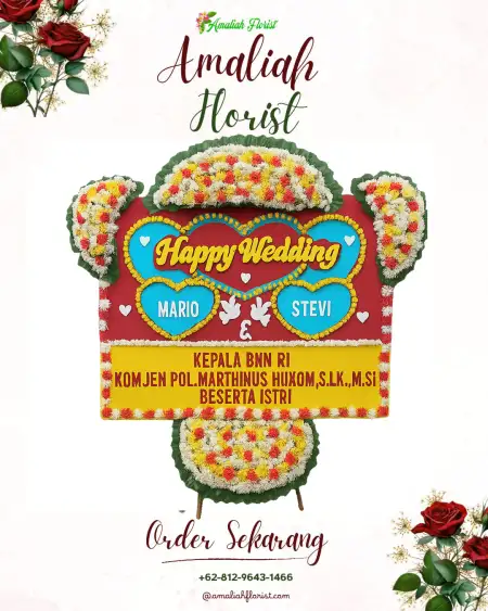 Papan Bunga Pernikahan Kerembong